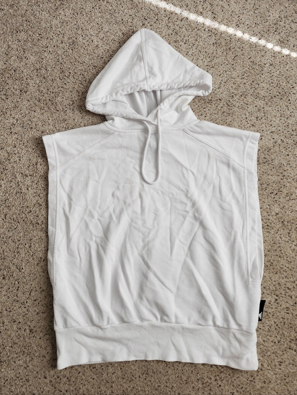 Adidas White Sleeveless Hoodie